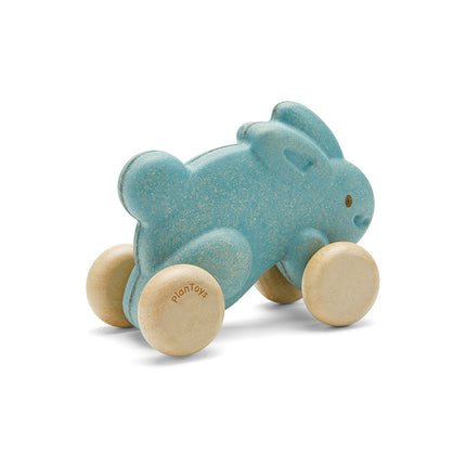PlanToys Hase auf Rädern Schiebetier aus Holz - Heldenspielzeug