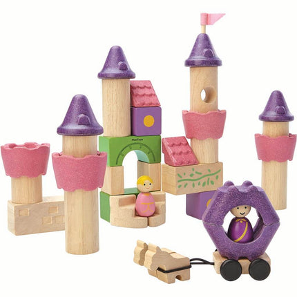 PlanToys Märchenschloss Bauklötze Bauset Holz - Heldenspielzeug