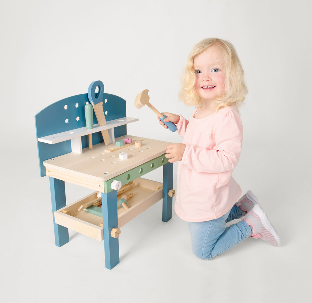 Small Foot Werkbank kompakt „Nordic“ - Heldenspielzeug