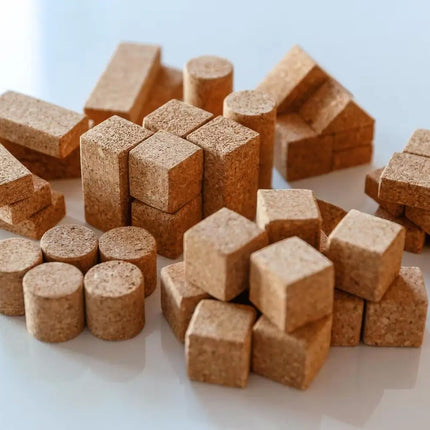 Korkino Bauklötze aus Kork – 44-teiliges nachhaltiges Bauset