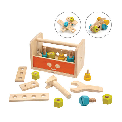 PlanToys Werkzeugkasten Roboter Holz - Heldenspielzeug