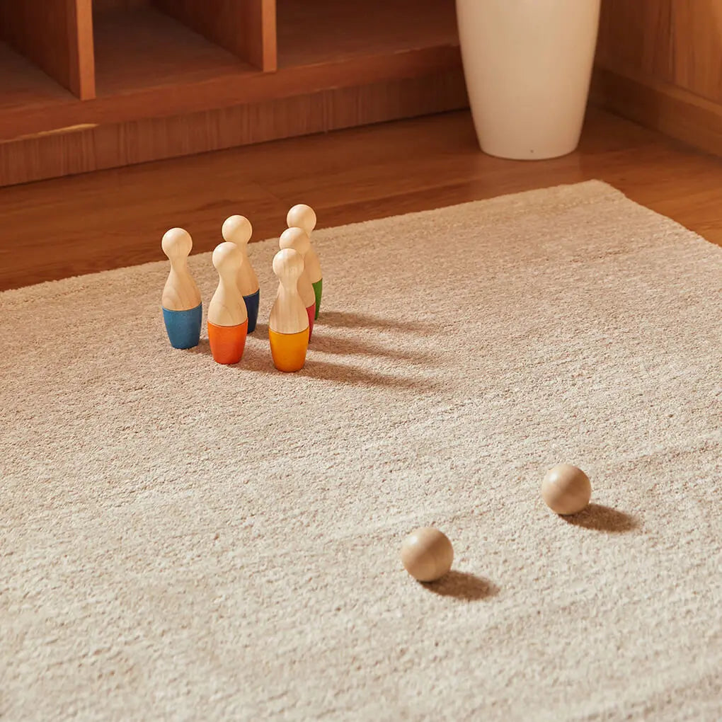 PlanToys Kinder Bowling Set aus Holz - Heldenspielzeug