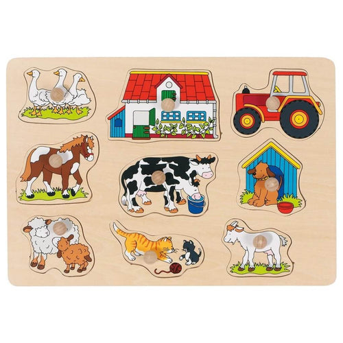 Goki Steckpuzzle Bauernhof I - Heldenspielzeug