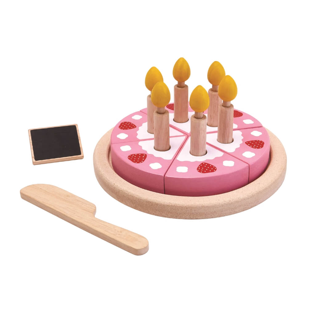 PlanToys Geburtstagskuchen Set (15 Teile) - Heldenspielzeug