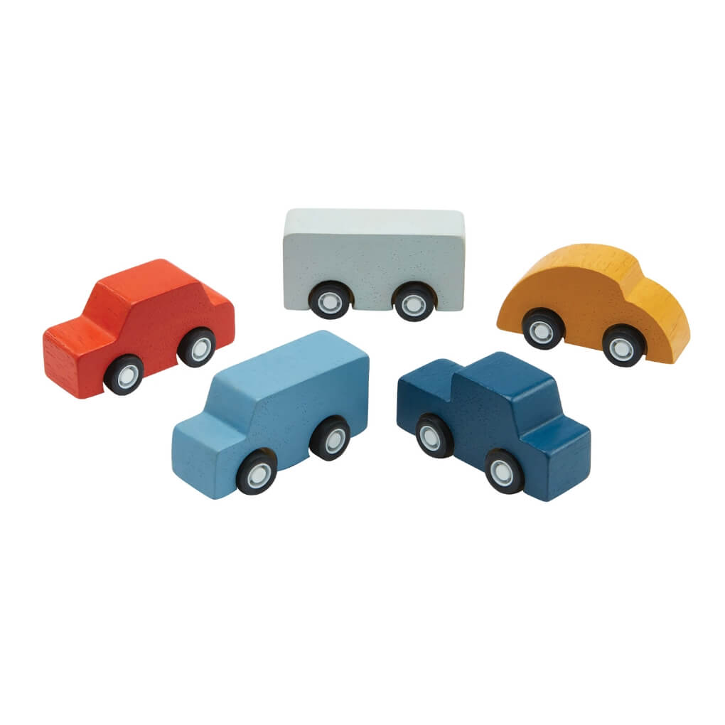 PlanToys Mini Auto Set (5 Stück) - Heldenspielzeug
