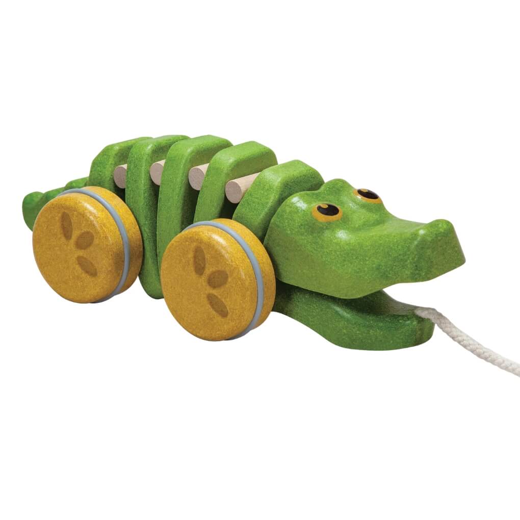 PlanToys Nachziehtier Krokodil Tanzendes Krokodil - Heldenspielzeug