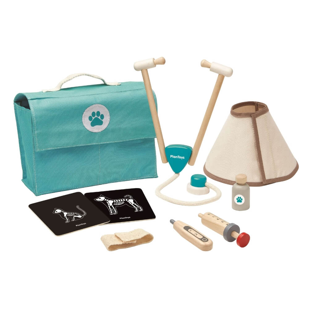PlanToys Tierarzt Set Spielset (8 Teile) - Heldenspielzeug