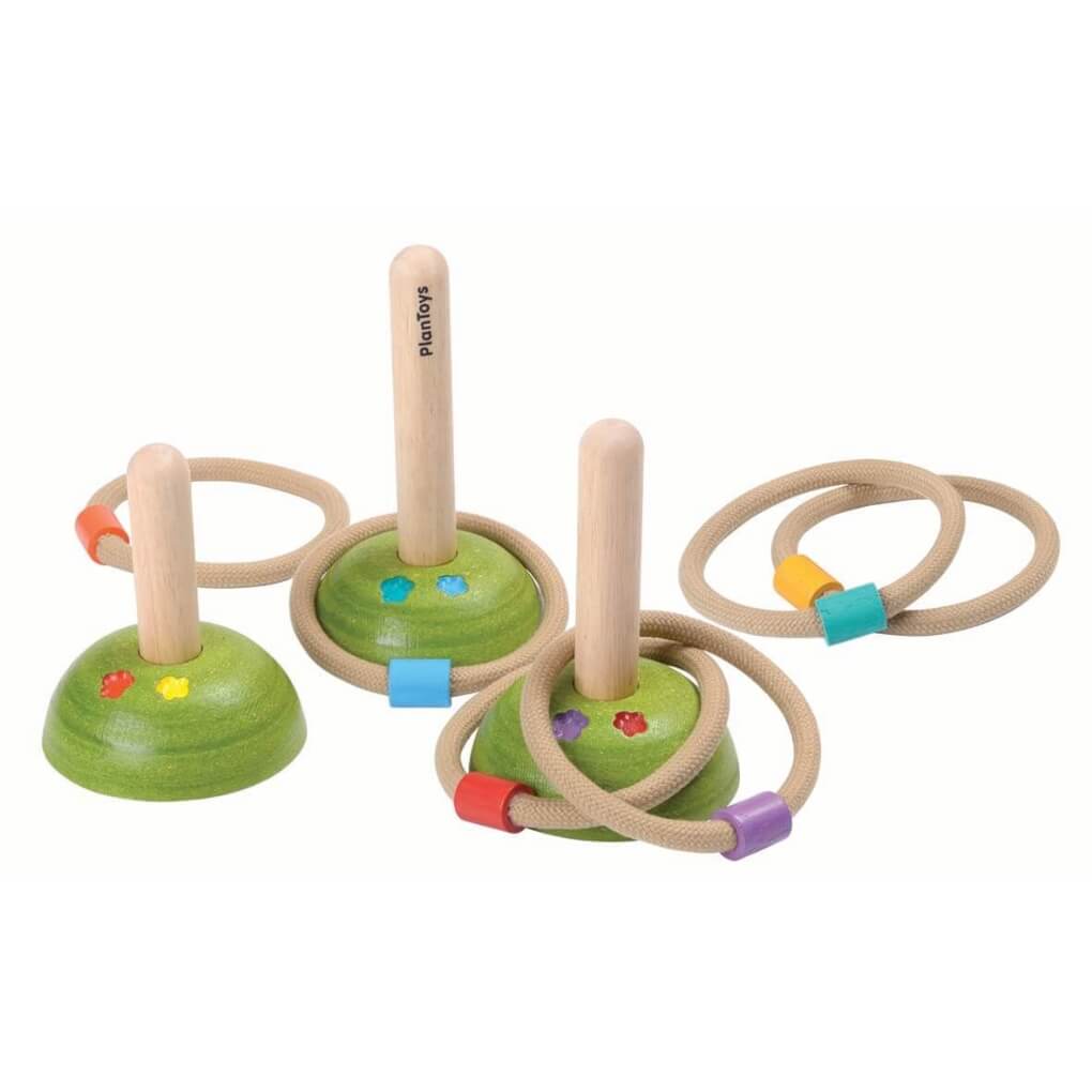 PlanToys Ringwurf Spiel (9 Teile) - Heldenspielzeug