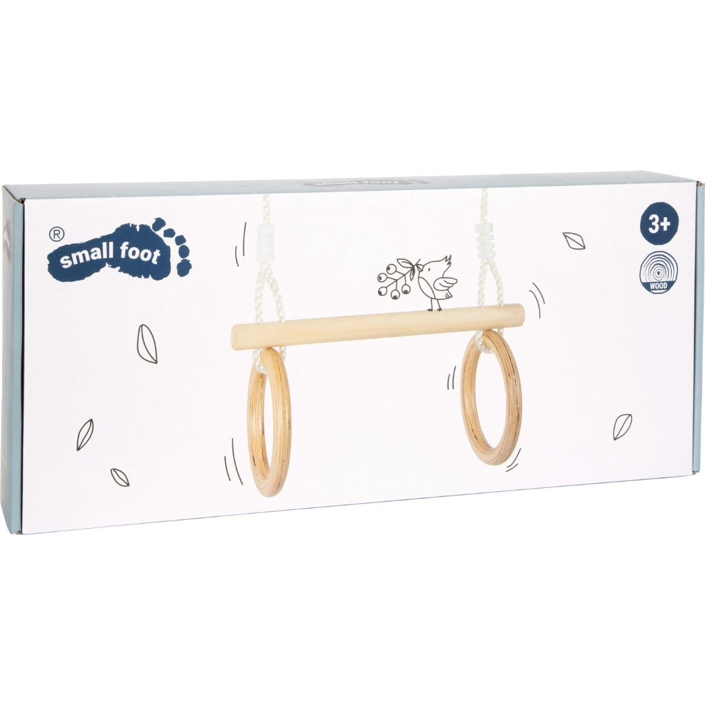 Small Foot Trapez mit Turnringen aus Holz - Heldenspielzeug