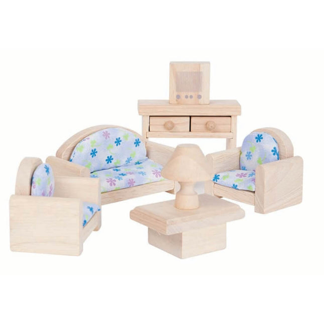 PlanToys Puppenhausmöbel Wohnzimmer Classic