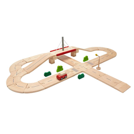 PlanToys Spielzeug Straße aus Holz (34 Teile)