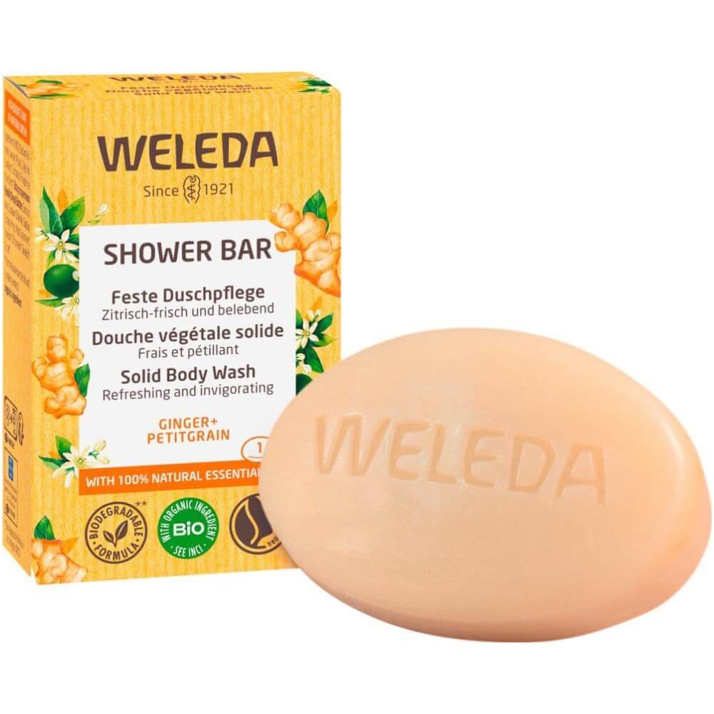 Weleda Shower Bar Feste Duschpflege Ginger + Petitgrain 2x 75g