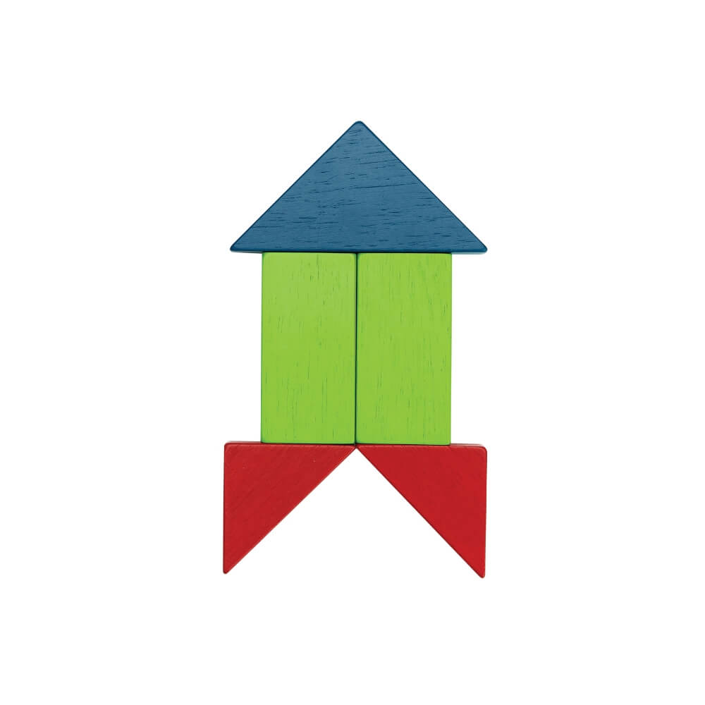 PlanToys Holzbausteine für geometrische Formen - Heldenspielzeug