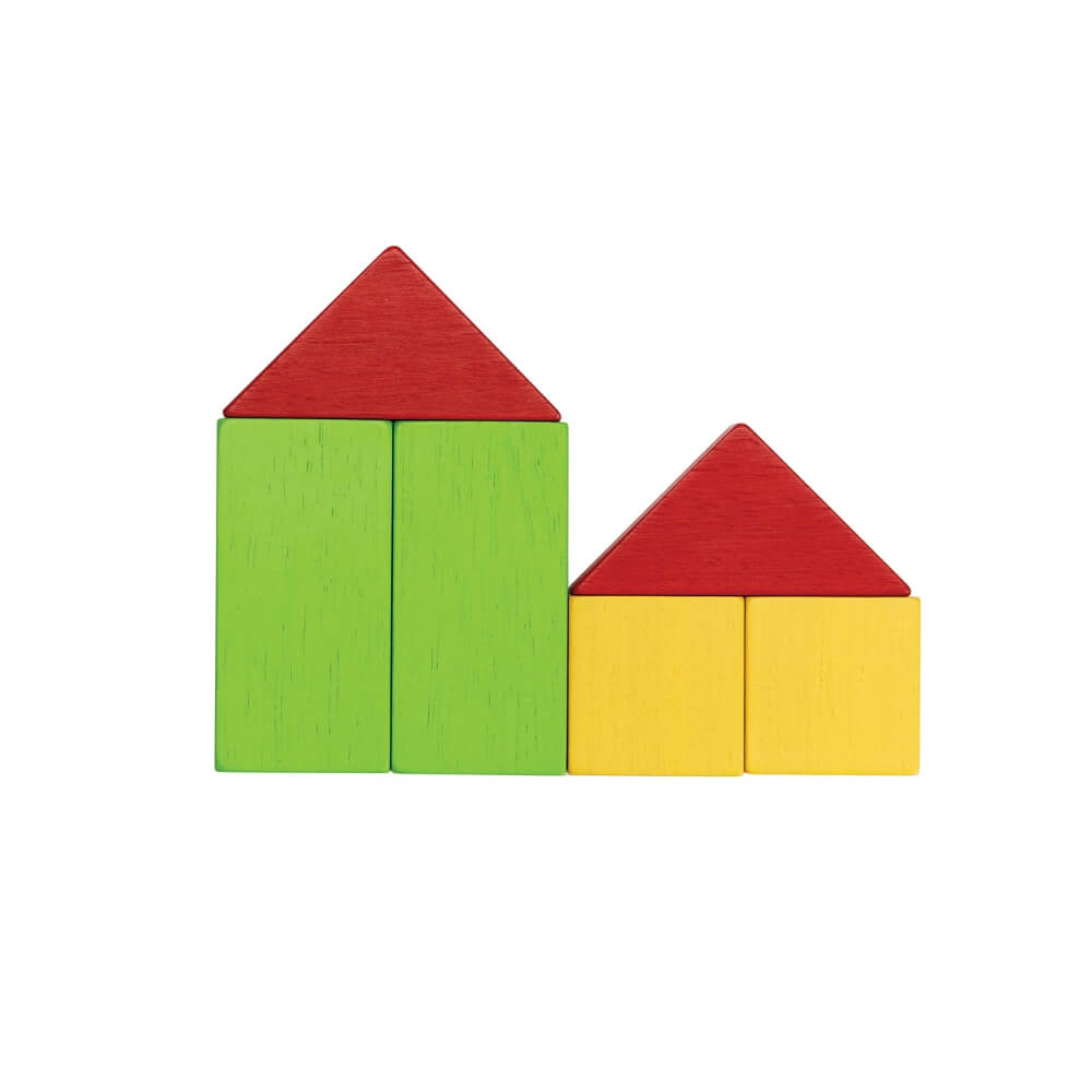PlanToys Holzbausteine für geometrische Formen - Heldenspielzeug