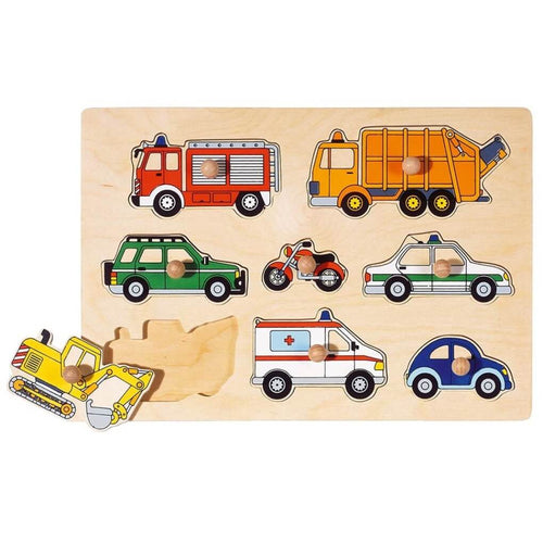 Goki Steckpuzzle Verkehrsmittel - Heldenspielzeug