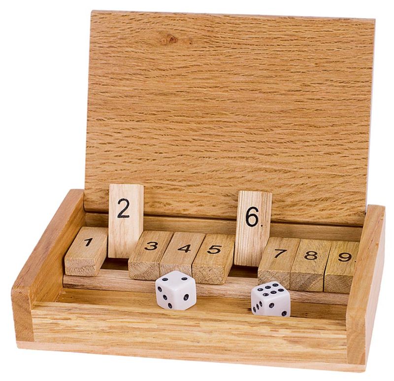 Goki Würfelspiel Shut the Box - Heldenspielzeug