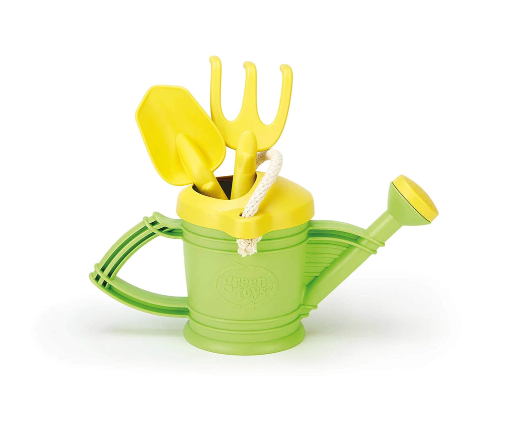 Green Toys Gieskanne Grün inkl. Harke und Schaufel