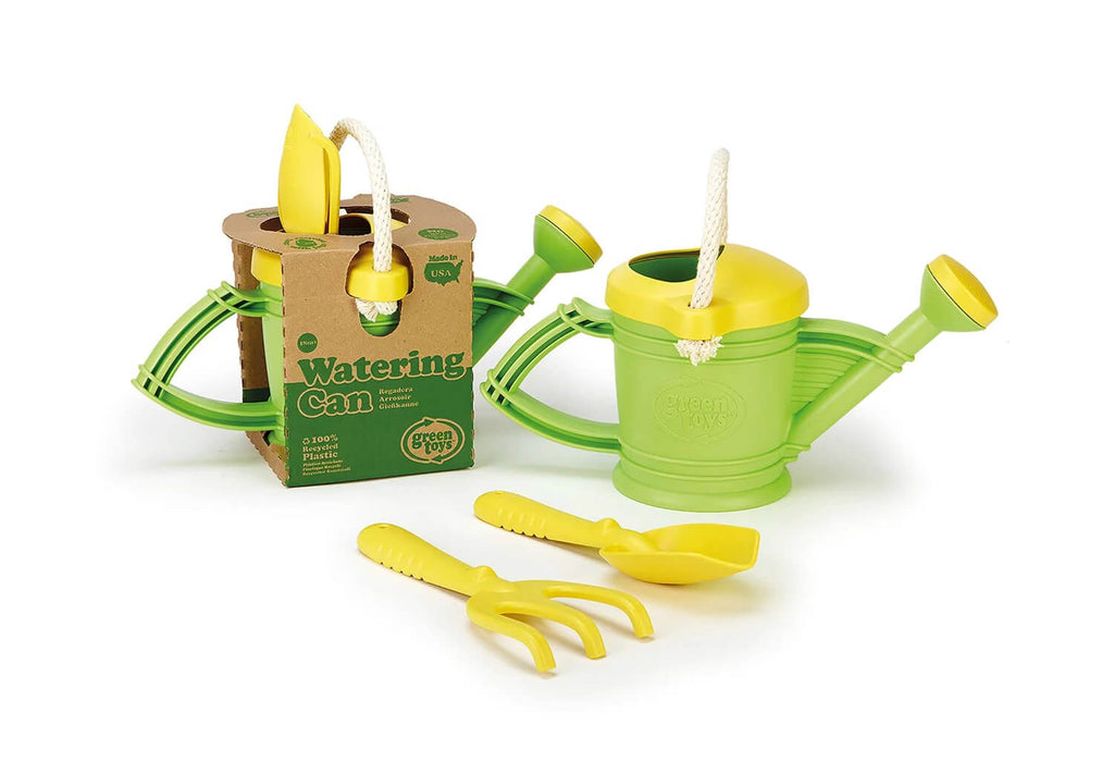 Green Toys Gieskanne Grün inkl. Harke und Schaufel