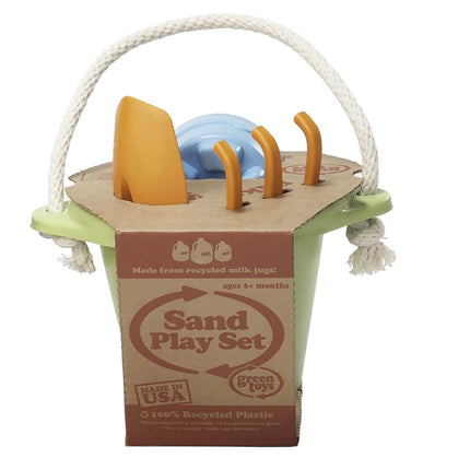 Green Toys - Sandspielzeug 4 Teile mit grünem Eimer