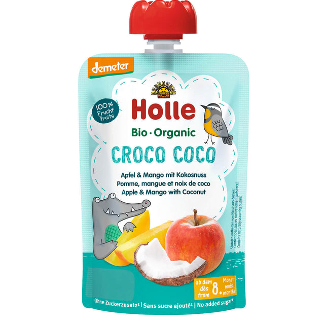 Holle Pouchy Croco Coco Demeter Apfel, Mango, Kokosnuss 100g