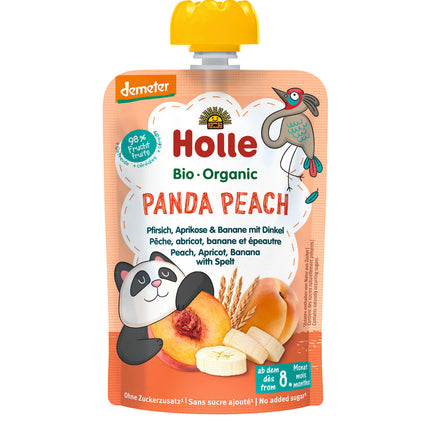 Holle Pouchy Panda Peach Demeter Pfirsich, Aprikose, Banane, Dinkel 100g