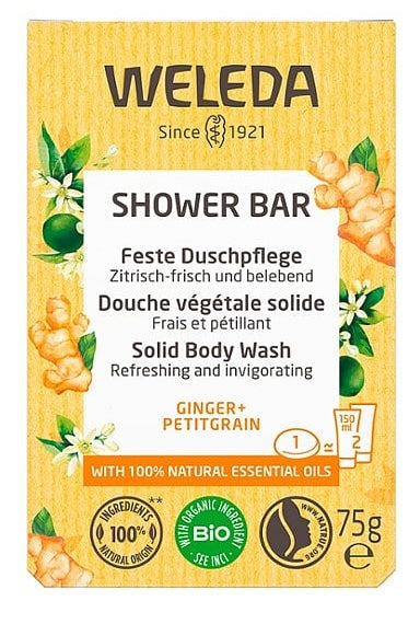 Weleda Shower Bar Feste Duschpflege Ginger + Petitgrain 2x 75g