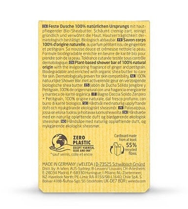 Weleda Shower Bar Feste Duschpflege Ginger + Petitgrain 2x 75g