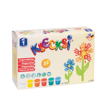 Feuchtmann KLECKSi BASIC MAXI – Auswaschbare Fingerfarben für kreative Kinderhände