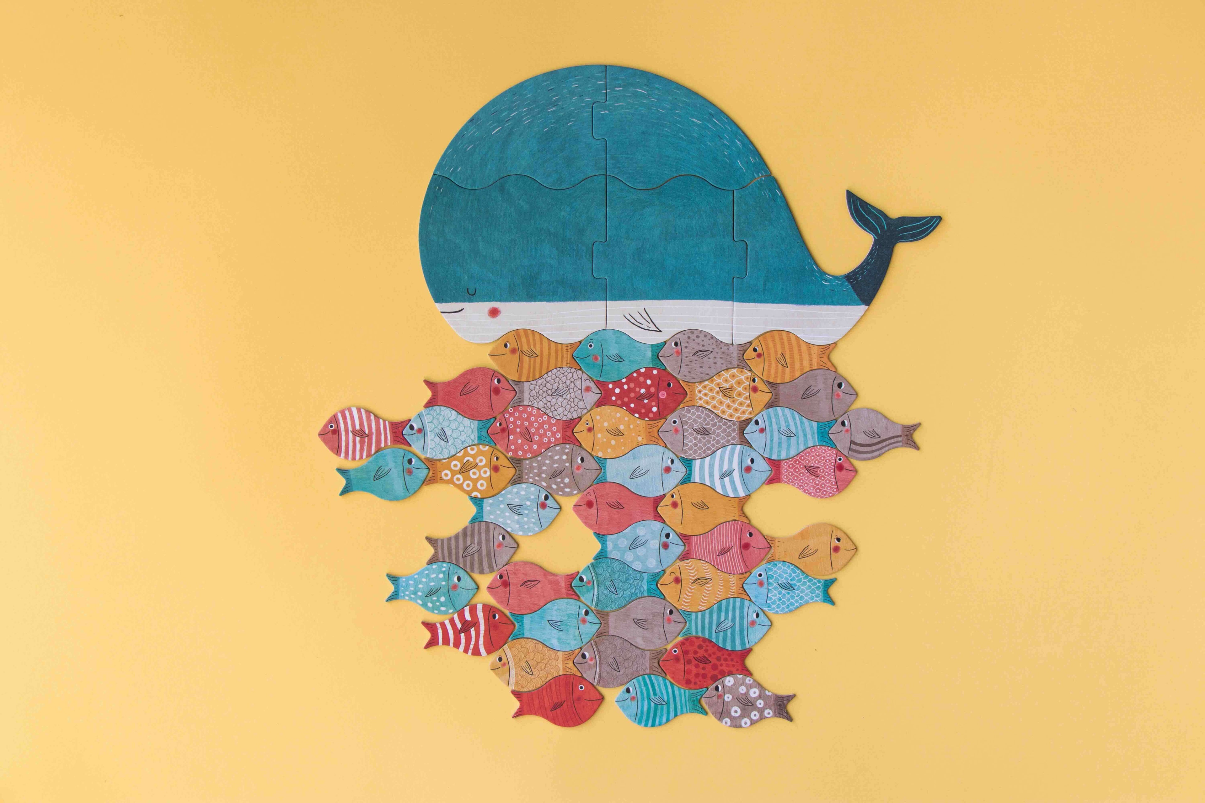 Londji The Whale and the Fish Spiel-Puzzle