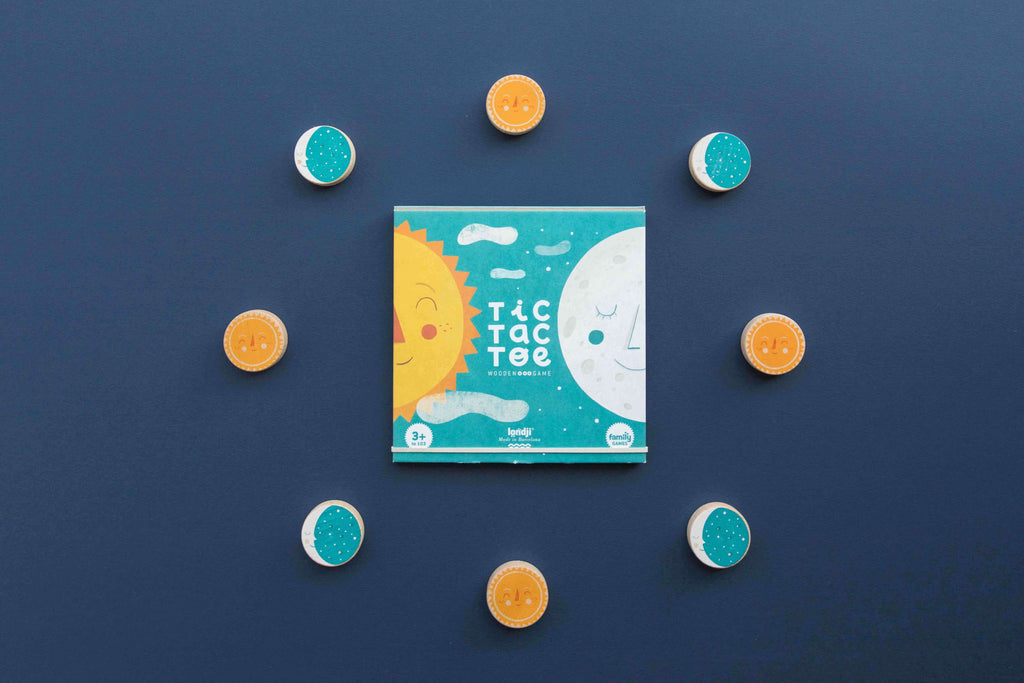 Londji Sun and Moon Tic Tac Toe Holz