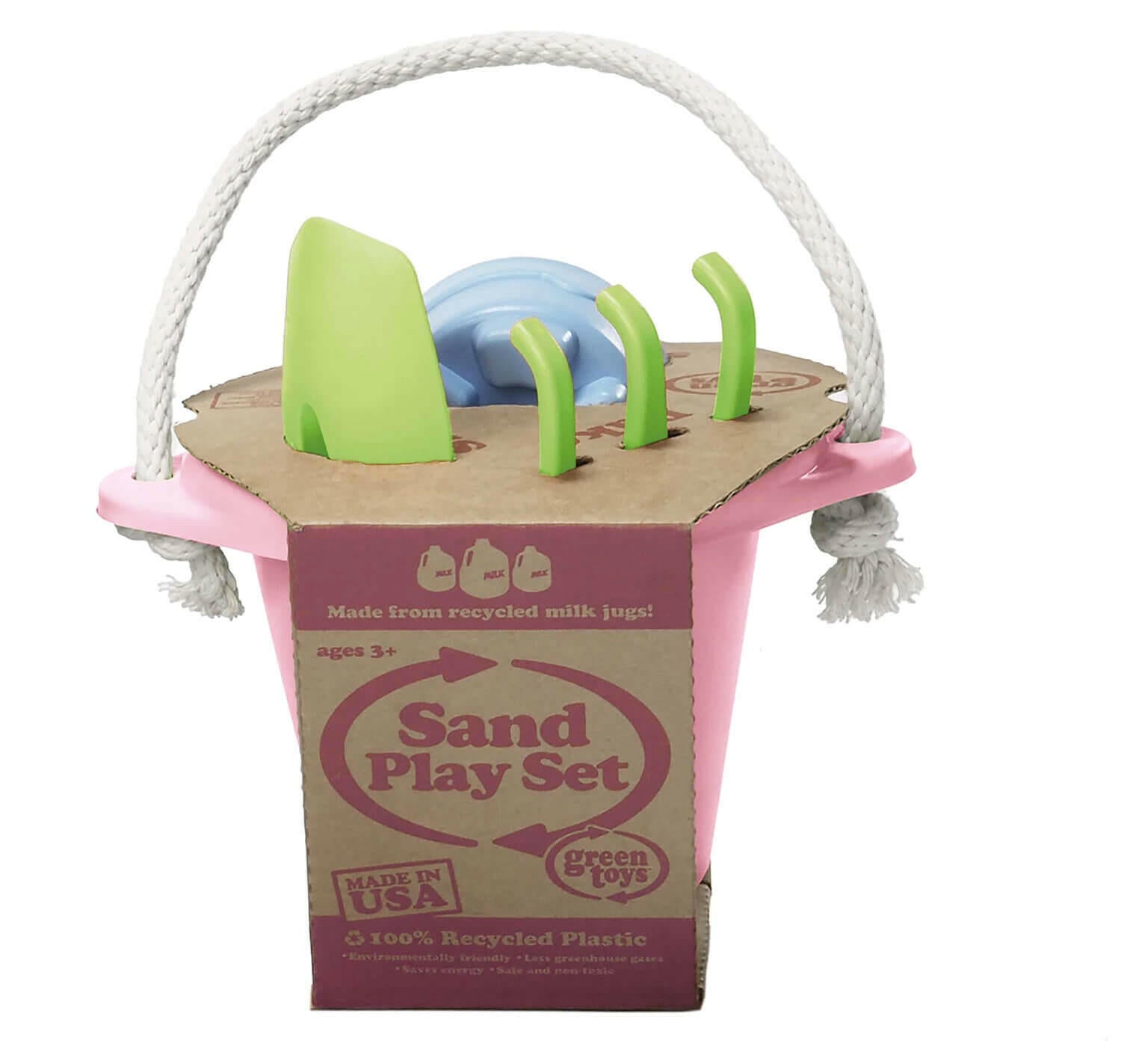Green Toys Sandspielzeug mit rosa Eimer 4 Teile