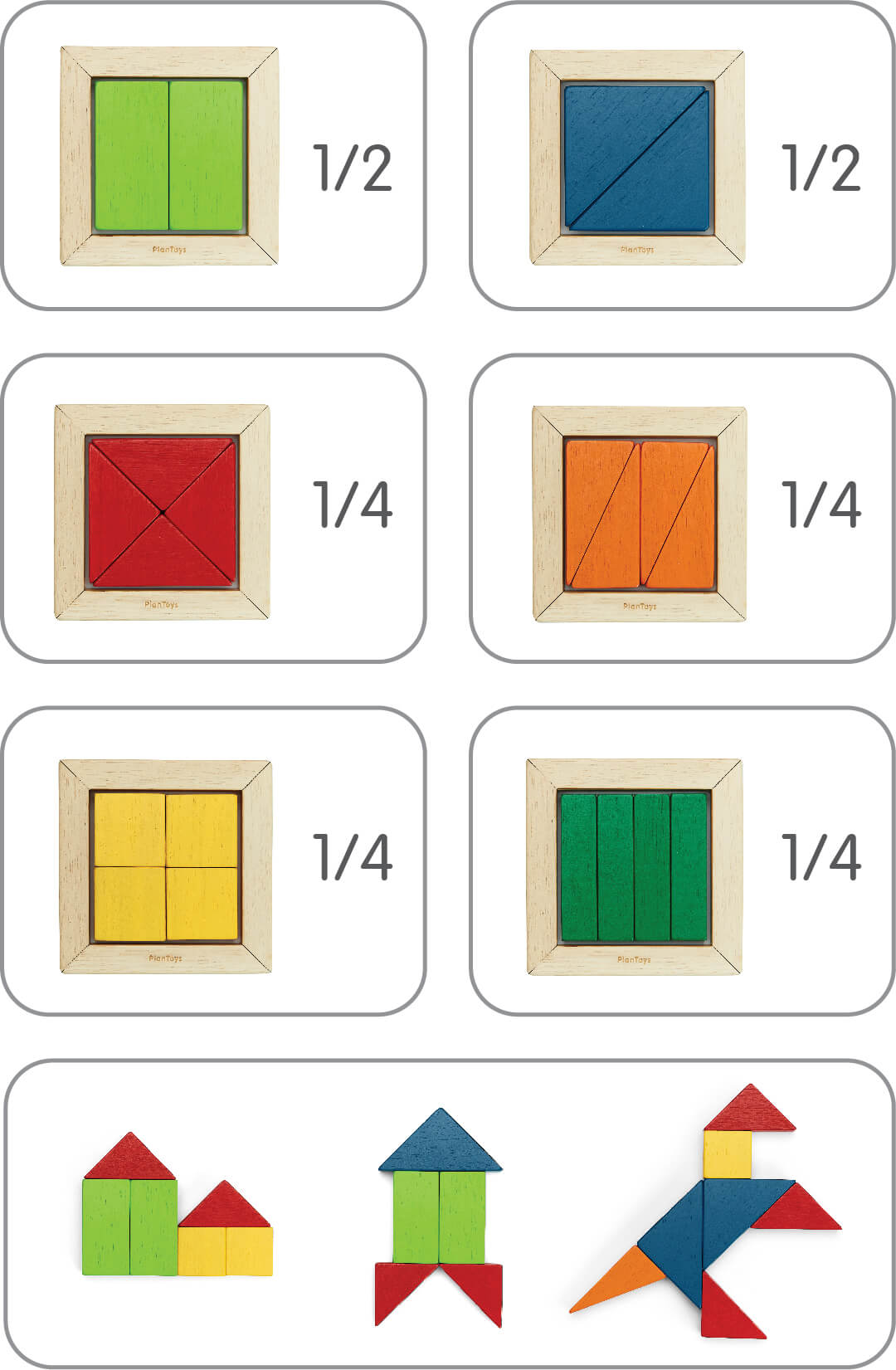 PlanToys Holzbausteine für geometrische Formen - Heldenspielzeug