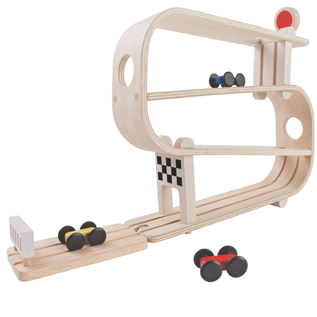 PlanToys Holz Autorennbahn Rampenrenner