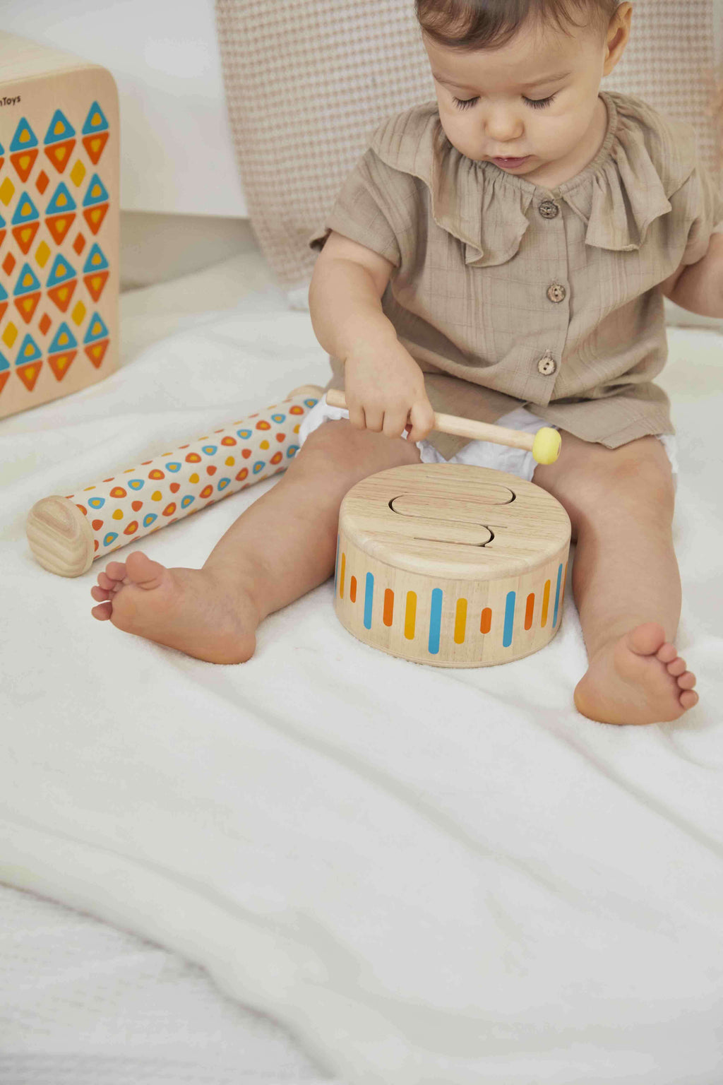 PlanToys Kindertrommel (Solid Drum) - Heldenspielzeug
