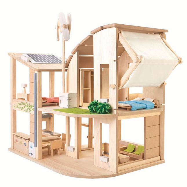 PlanToys Puppenhaus Öko inkl. Zubehör