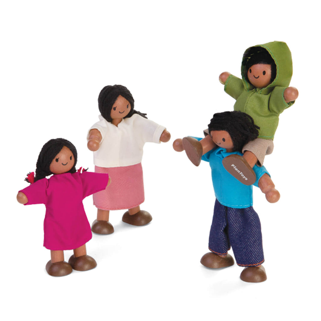 PlanToys Puppenfamilie Puppenhaus Figuren Familie Latino - Heldenspielzeug