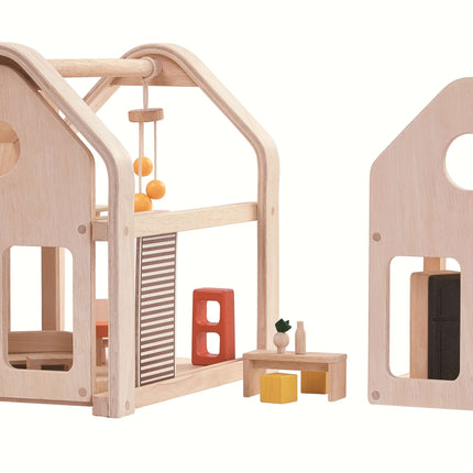 PlanToys Puppenhaus Möbliert zum Mitnehmen