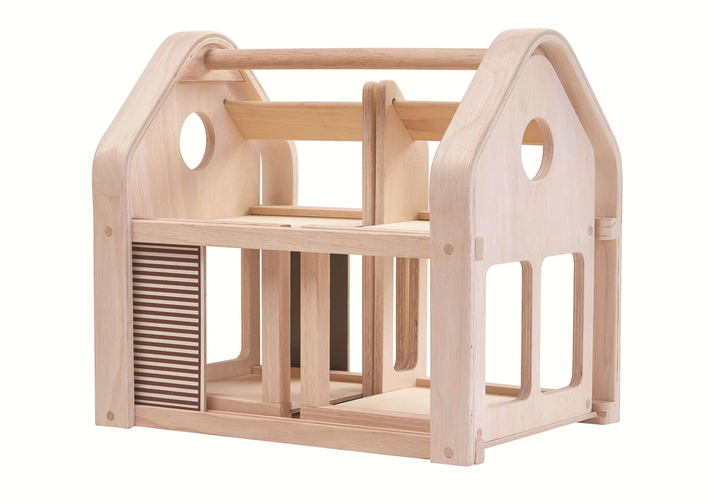 PlanToys Puppenhaus Möbliert zum Mitnehmen - Heldenspielzeug