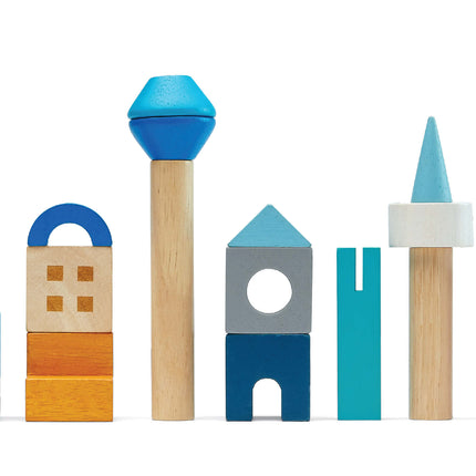 PlanToys Spielklötze Holzbausteine Großstadt