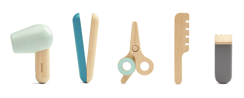 PlanToys Friseur Set aus Holz - Heldenspielzeug
