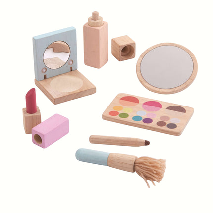 PlanToys Kinder Schminktasche aus Holz Makeup Spielset (8 Teile)