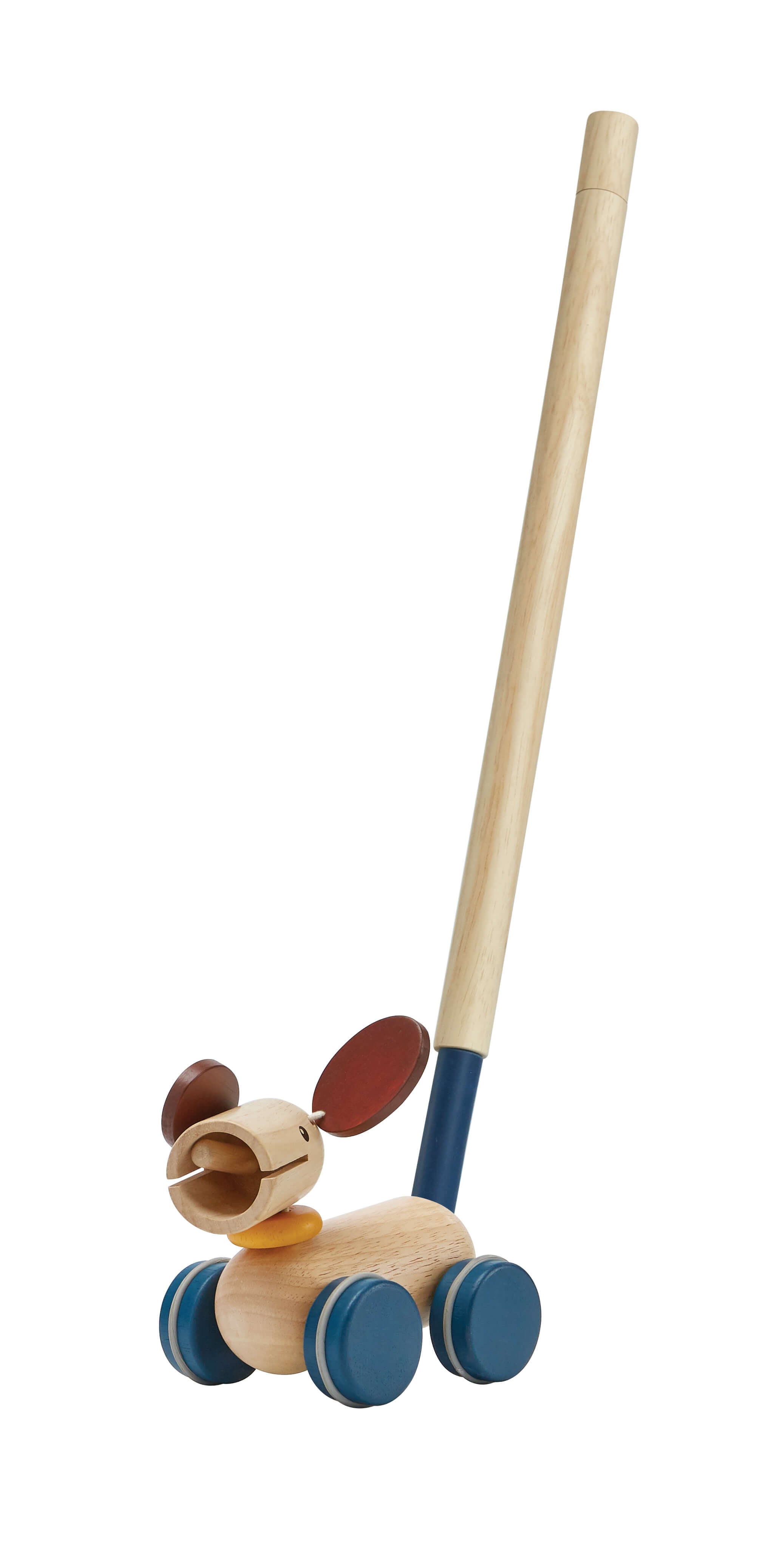 PlanToys Schiebe & Nachziehtier Hund - Heldenspielzeug