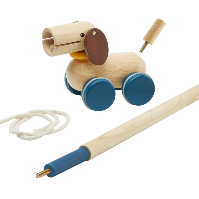 PlanToys Schiebe & Nachziehtier Hund