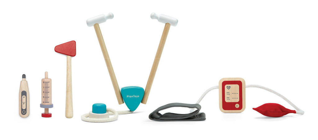 PlanToys Arzt Spielset (6 Teile) - Heldenspielzeug