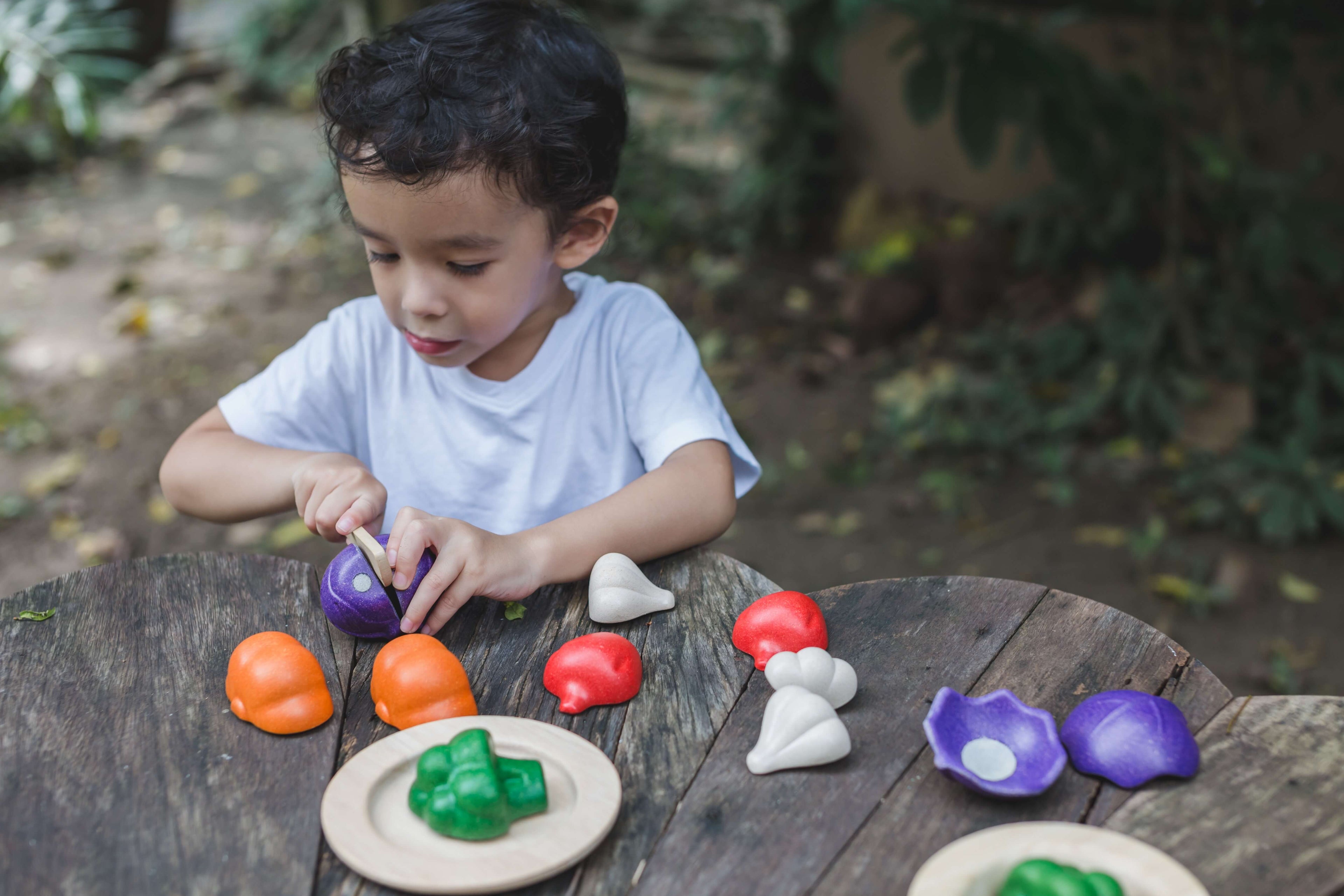 PlanToys Gemüse Schneiden Spielset (6 Teile) - Heldenspielzeug