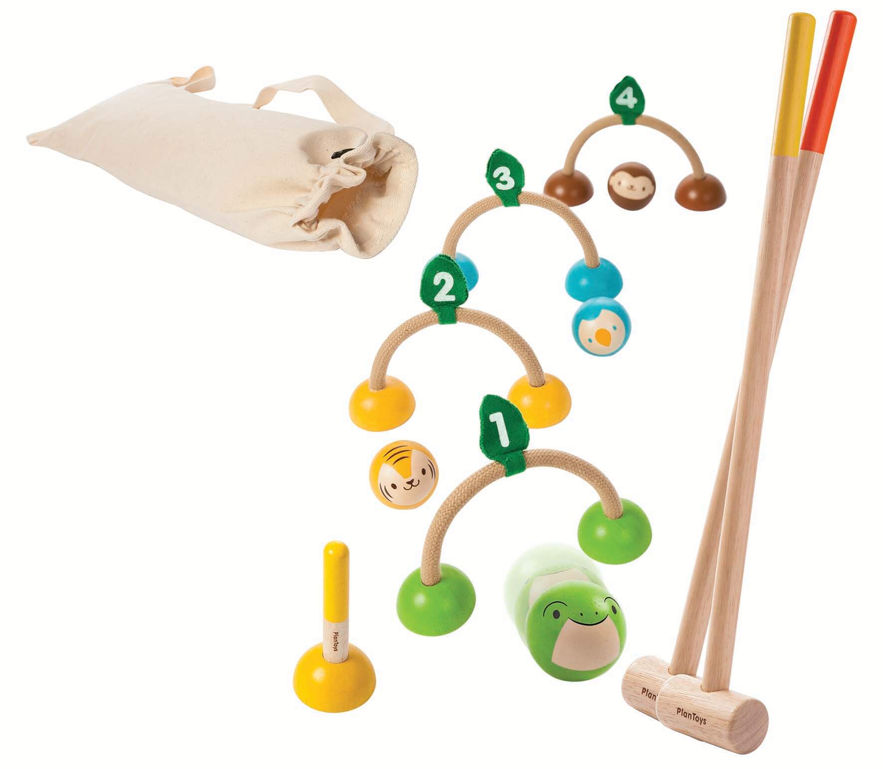 PlanToys Krocket Spiel Tiere - Heldenspielzeug