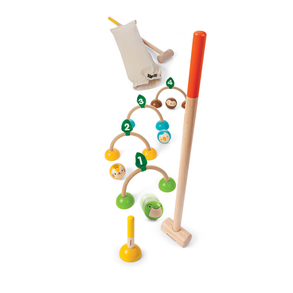 PlanToys Krocket Spiel Tiere - Heldenspielzeug