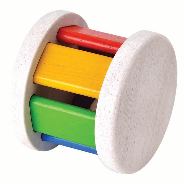 PlanToys Krabbelspielzeug Rolle Rollrassel Walze