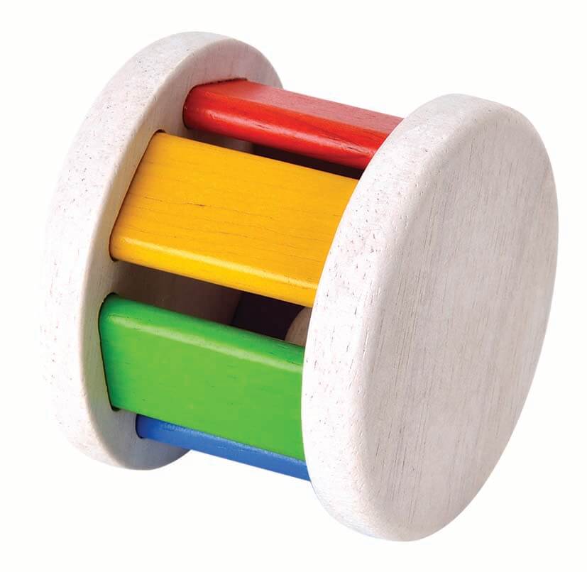 PlanToys Krabbelspielzeug Rolle Rollrassel Walze - Heldenspielzeug