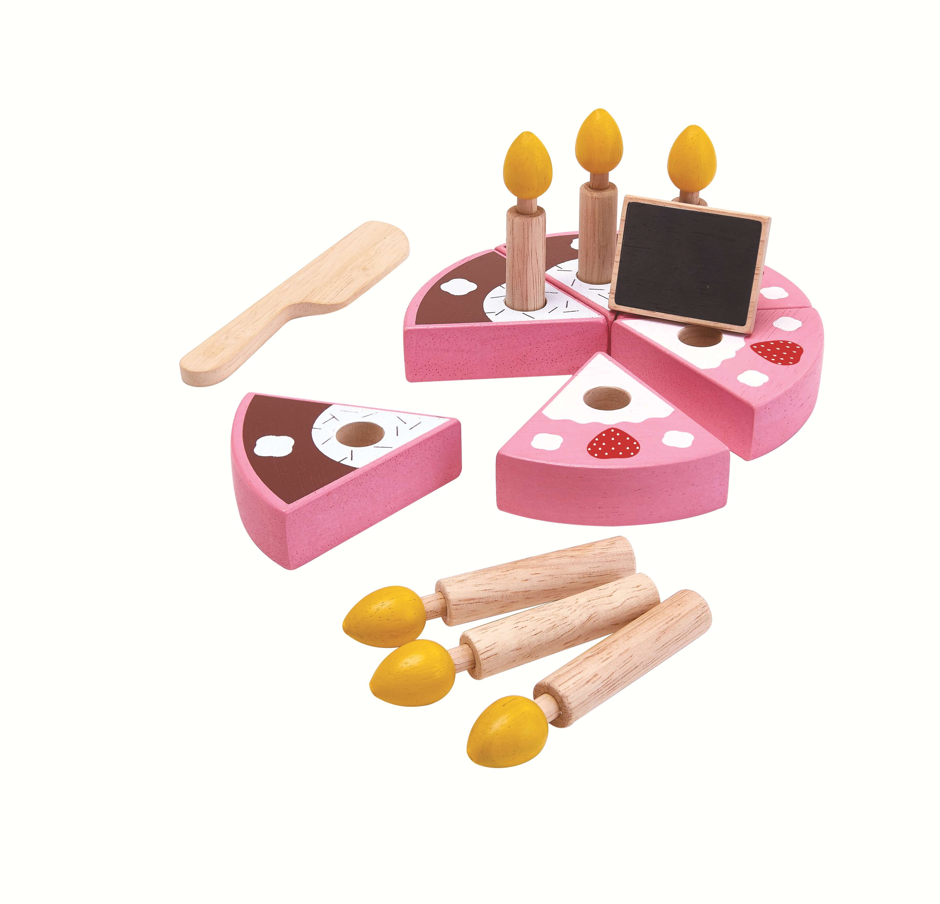 PlanToys Geburtstagskuchen Set (15 Teile) - Heldenspielzeug